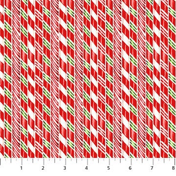 Quilting Cotton Peppermint Candy Candy Cane Stripe Northcott