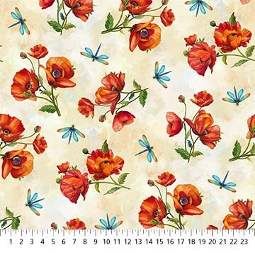Quilting Cotton Charisma by Nancy Dunlop Cawdrey Cream Multi Northcott