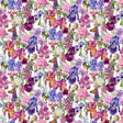 Quilting Cotton Deborah's Garden Large Floral on White Northcott