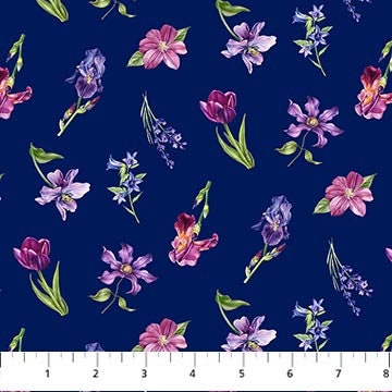 Quilting Cotton Deborah's Garden Floral Northcott