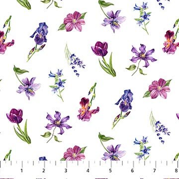 Quilting Cotton Deborah's Garden Floral Northcott