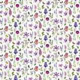Quilting Cotton Deborah's Garden Floral with Butterflies Northcott