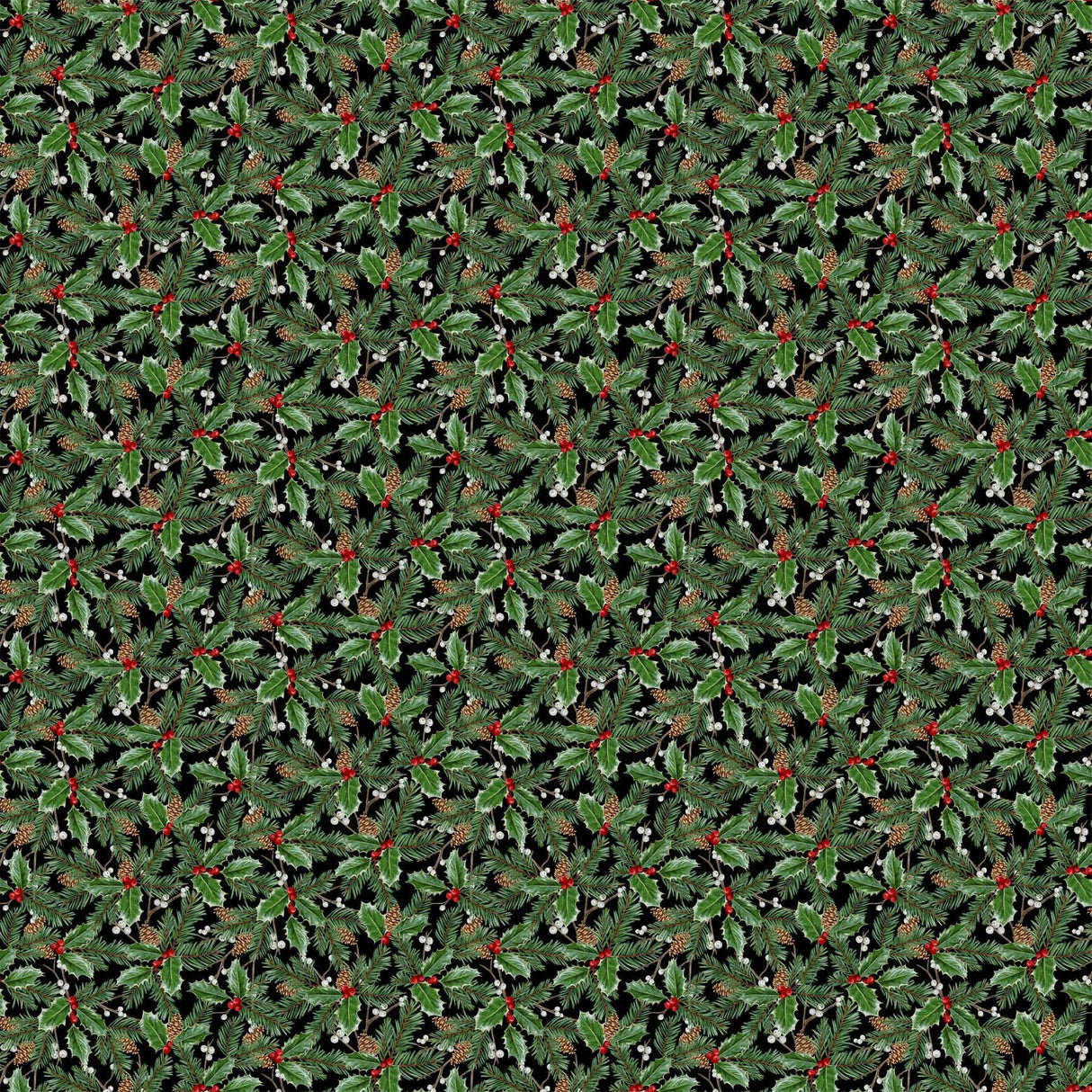 Quilting Cotton Highland Heart Christmas Holiday Fabric Northcott