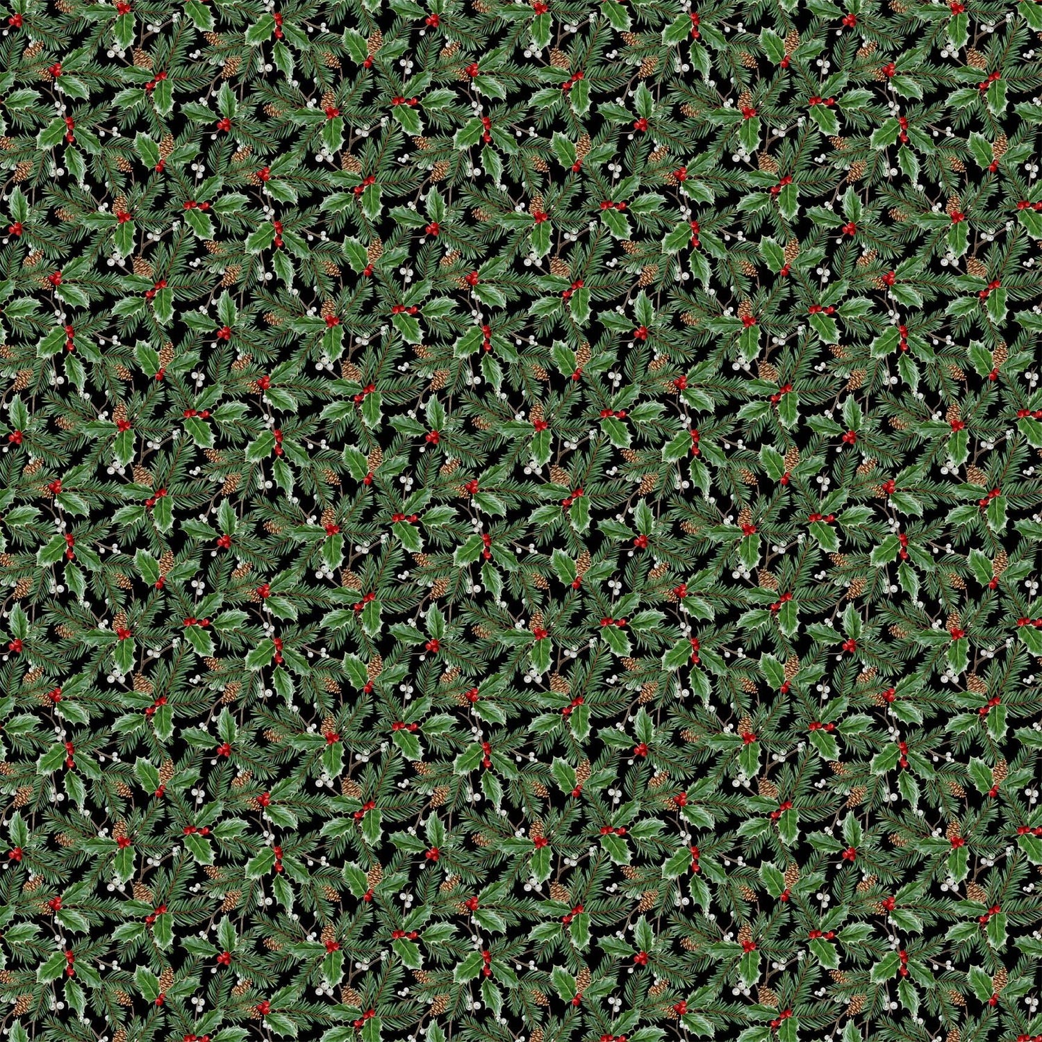 Quilting Cotton Highland Heart Christmas Holiday Fabric Northcott