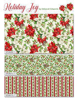 Quilting Cotton Holiday Joy Poinsettia Floral Northcott
