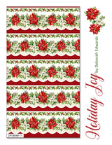 Quilting Cotton Holiday Joy Poinsettia Floral Northcott
