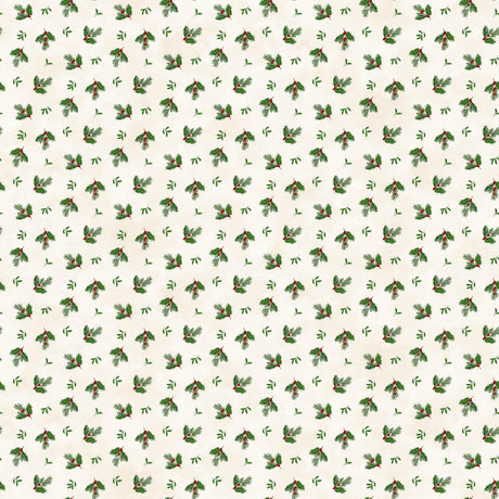Quilting Cotton Highland Heart Christmas Floral Northcott