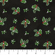 Quilting Cotton Highland Heart Christmas Floral Northcott