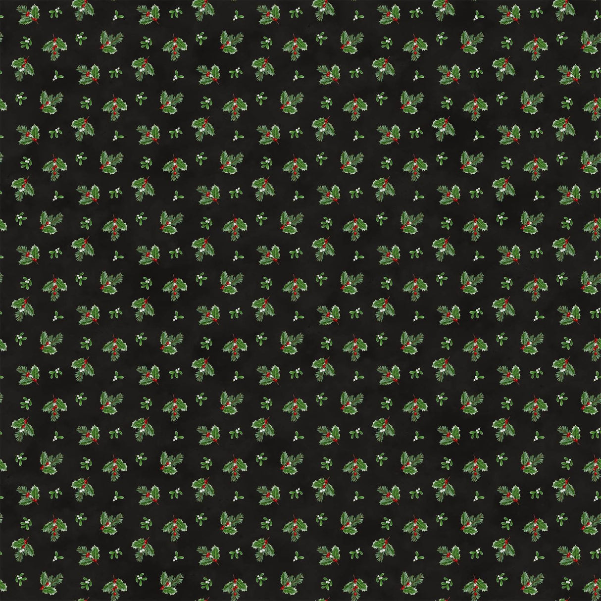 Quilting Cotton Highland Heart Christmas Floral Northcott