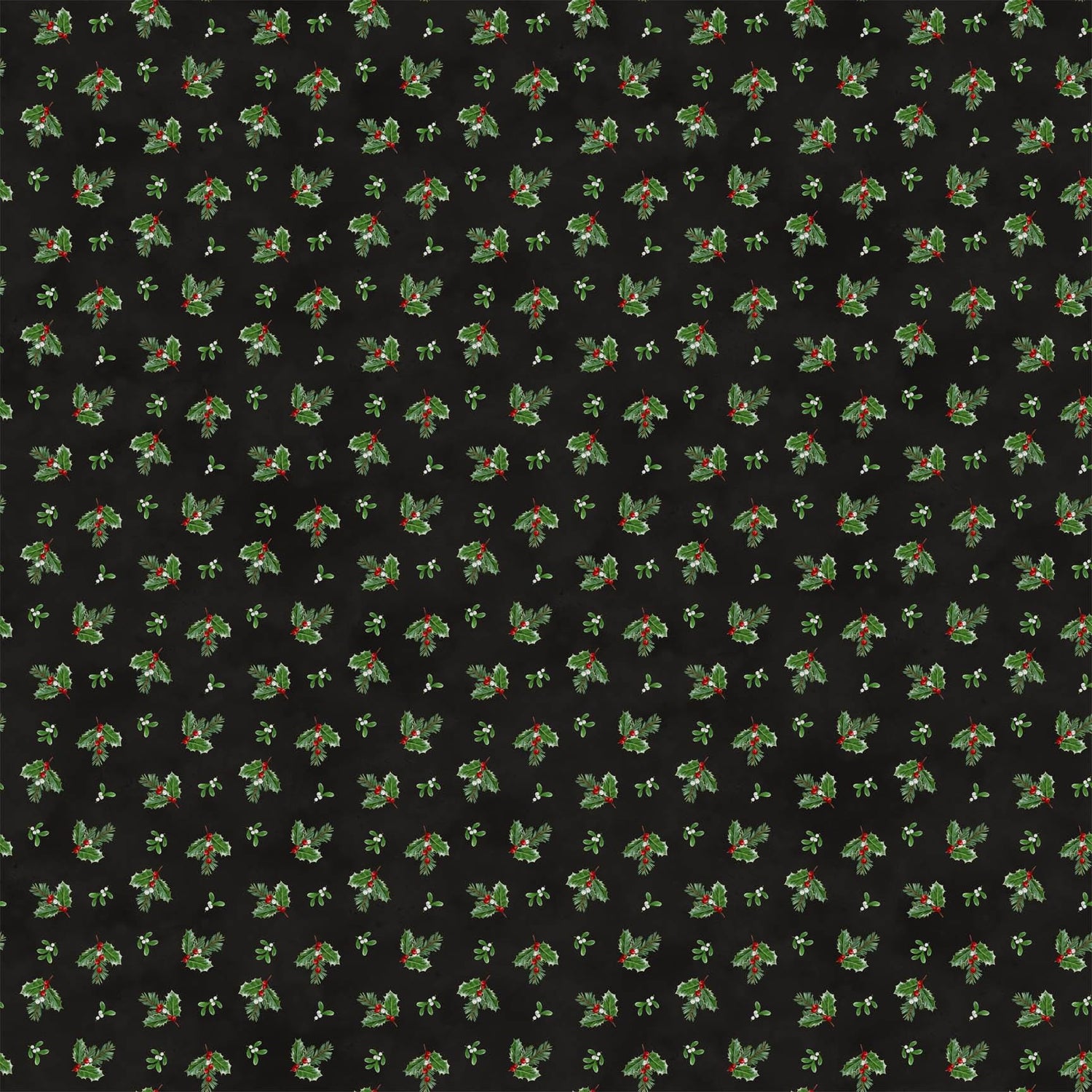 Quilting Cotton Highland Heart Christmas Floral Northcott