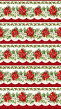 Quilting Cotton Holiday Joy Border Stripe Northcott
