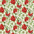 Quilting Cotton Holiday Joy Poinsettia Floral Northcott