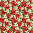 Quilting Cotton Holiday Joy Poinsettia Floral Northcott