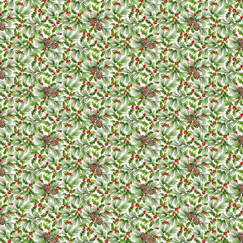 Quilting Cotton Holiday Joy Poinsettia Floral Northcott