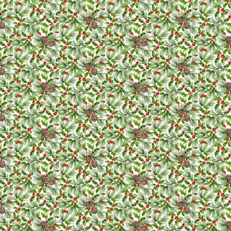 Quilting Cotton Holiday Joy Poinsettia Floral Northcott
