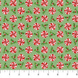 Quilting Cotton Peppermint Candy Collection Santa Tossed Northcott