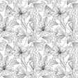 Quilting Cotton Simply Neutral 2 Hibiscus Toss White/Black Northcott