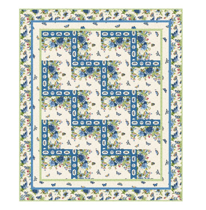 Layer Cake Northcott Something Blue Tiles 42 Piece 10" x 10" Squares 100% Cotton