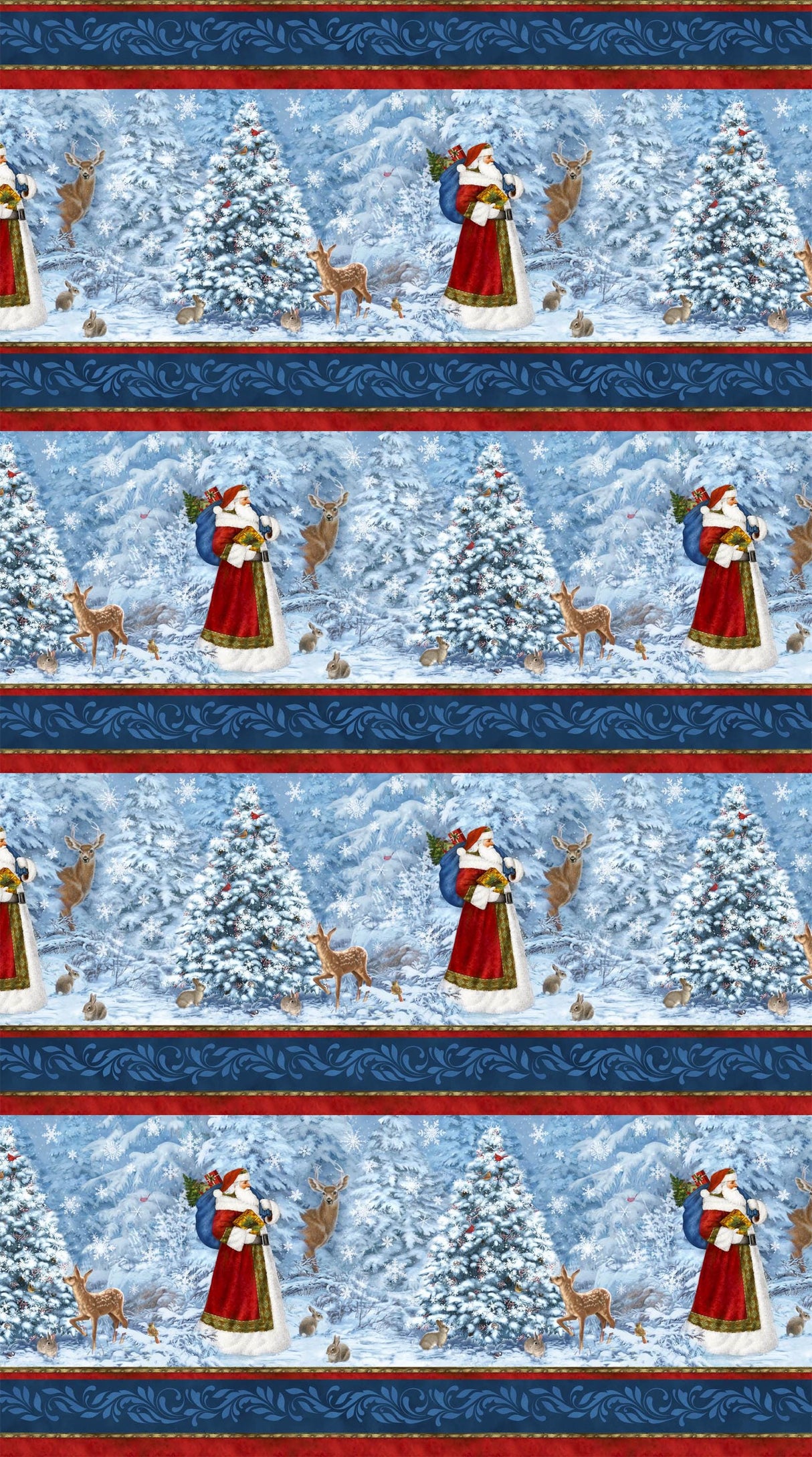 Fabric Panel St. Nicholas Tree Skirt Panel Northcott Christmas