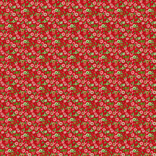 Quilting Cotton Sugar Coated Red Floral Northcott