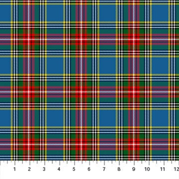 Quilting Cotton Totally Tartan Blue Multi Northcott