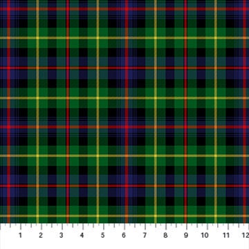 Quilting Cotton Totally Tartan Green Multi Northcott