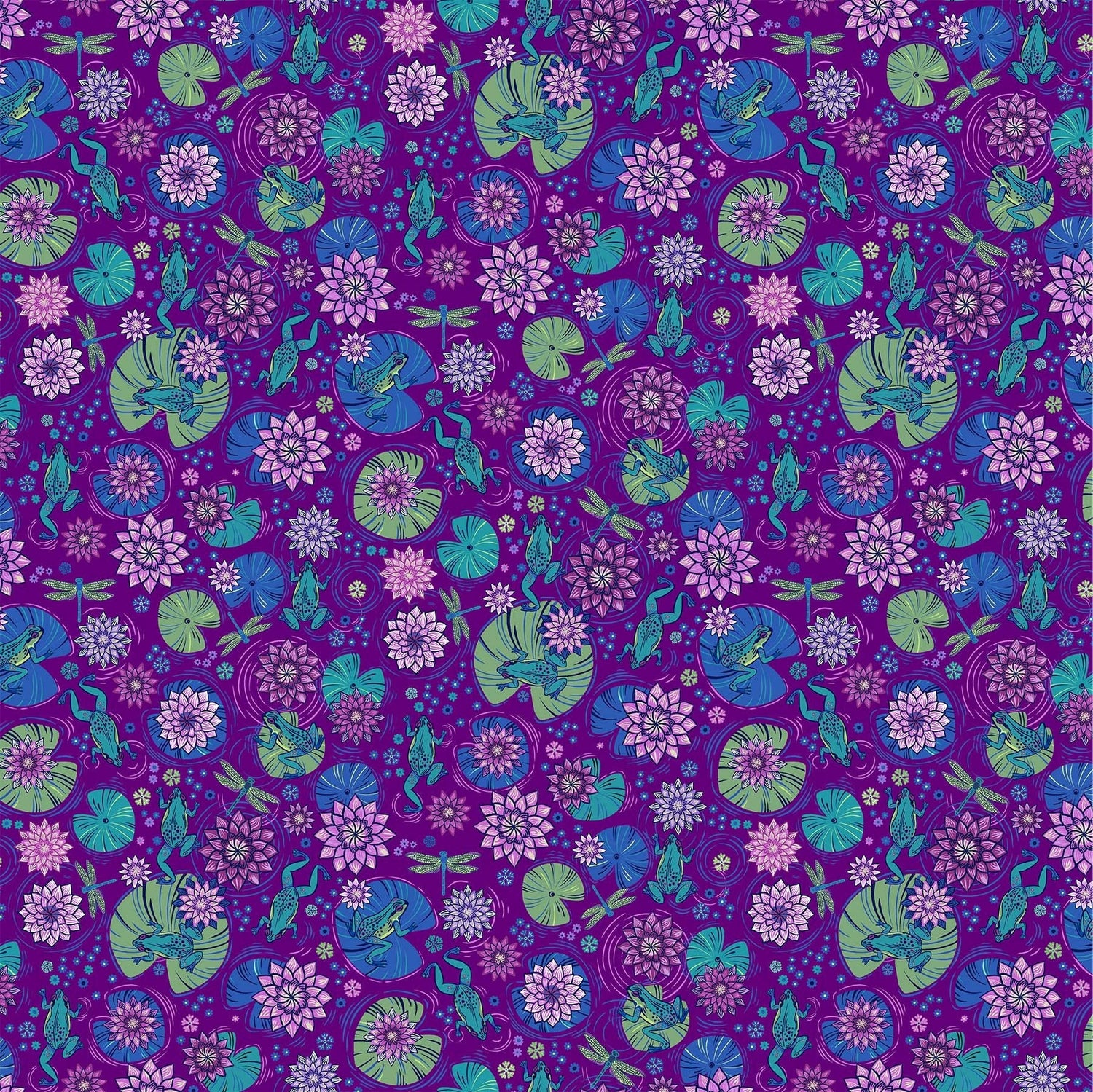 Quilting Cotton Deborah's Garden Magenta Floral Northcott