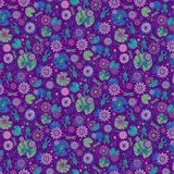 Quilting Cotton Deborah's Garden Magenta Floral Northcott