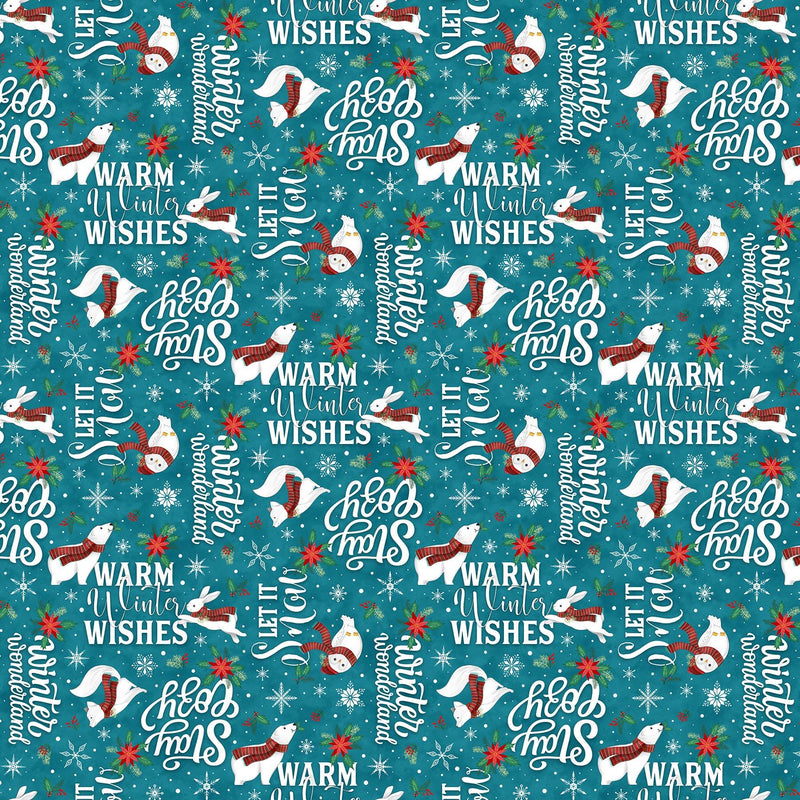 Quilting Cotton Woodland Wishes Northcott Woodland Motif