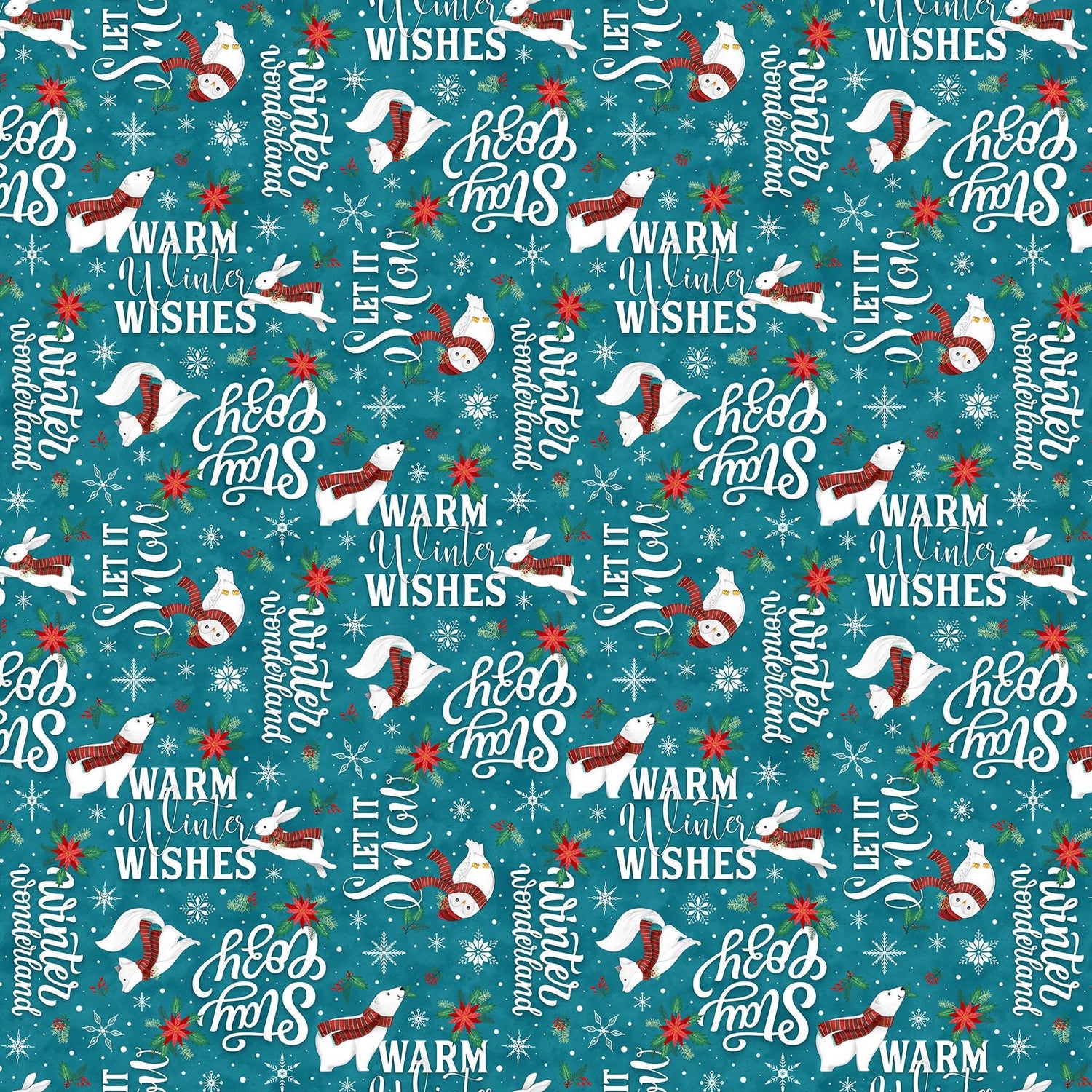 Quilting Cotton Woodland Wishes Northcott Woodland Motif