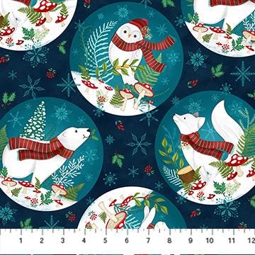 Quilting Cotton Woodland Wishes Northcott Animal Floral