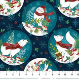 Quilting Cotton Woodland Wishes Northcott Animal Floral