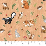 Quilting Cotton Woodland Adventures Light Rust Multi Northcott