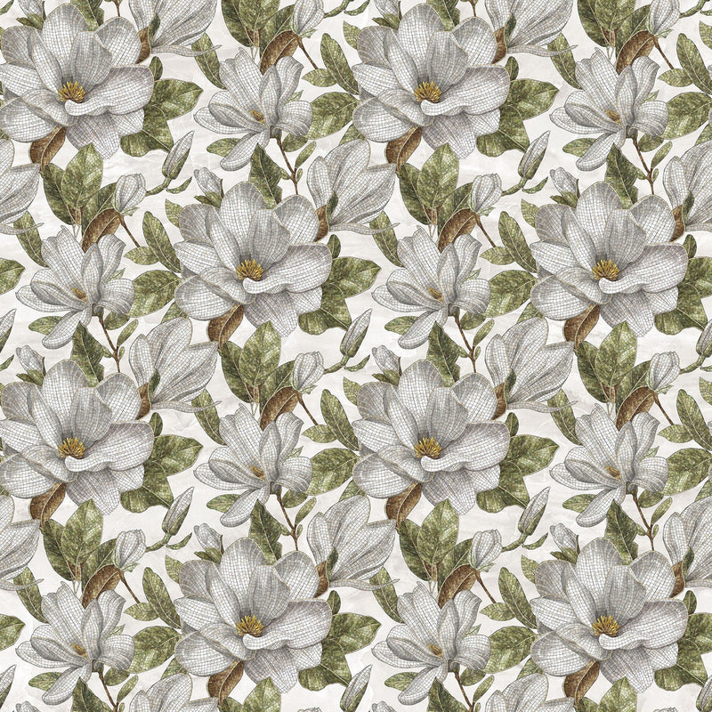 Quilting Cotton Magnolia Mosaic Digital Northcott