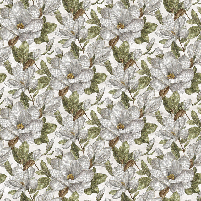 Quilting Cotton Magnolia Mosaic Digital Northcott