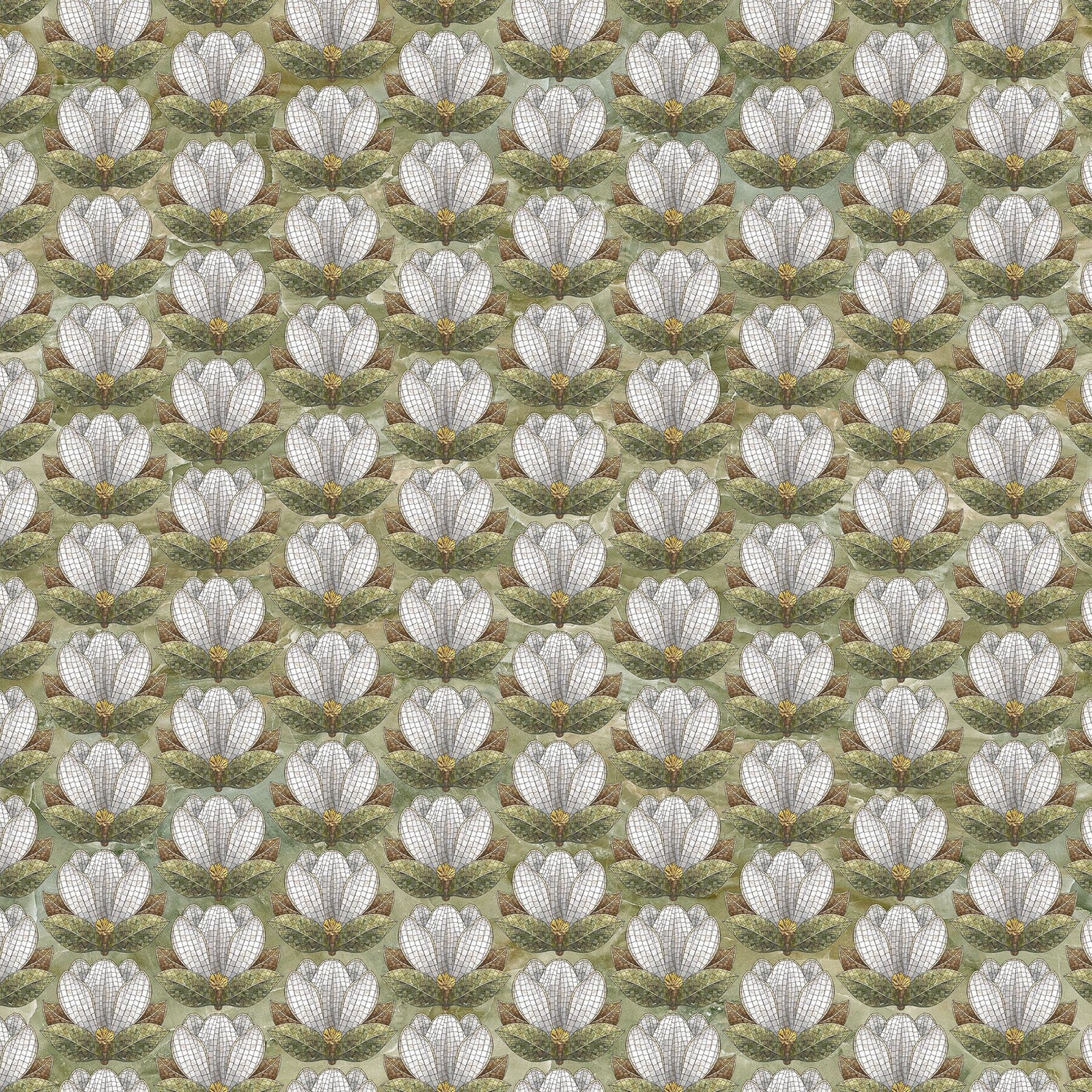Quilting Cotton Magnolia Mosaic Digital Northcott