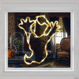 Northlight 15" Lighted Ghost Halloween Double Sided Window Silhouette Decoration