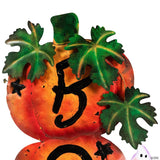 Northlight 33" Orange and Black Stacked Pumpkins Outdoor Halloween Decoration