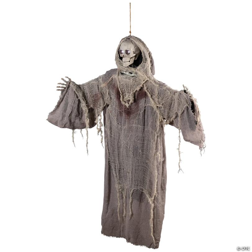 Northlight 36" Gray Touch Activated Hanging Death Reaper Halloween Decor
