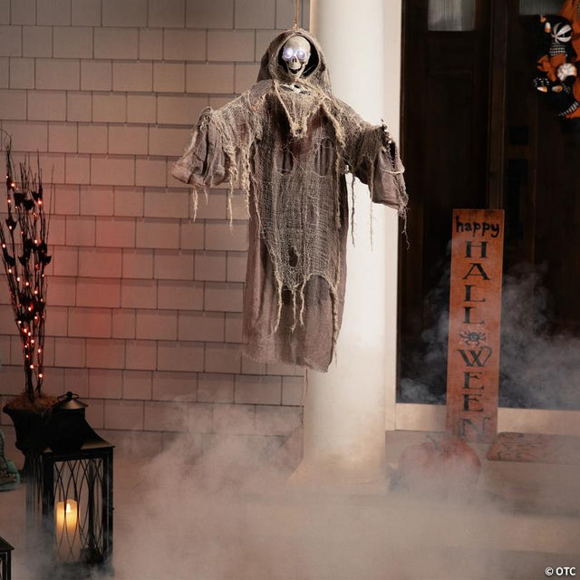 Northlight 36" Gray Touch Activated Hanging Death Reaper Halloween Decor