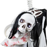 Northlight 57" LED Lighted and Animated Head-in-Hand Skeleton Maid Halloween Decoration