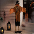 Northlight 6' Black and Brown Animated Jack o Lantern Scarecrow Halloween Decor