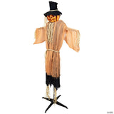 Northlight 6' Black and Brown Animated Jack o Lantern Scarecrow Halloween Decor