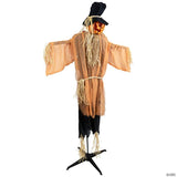 Northlight 6' Black and Brown Animated Jack o Lantern Scarecrow Halloween Decor