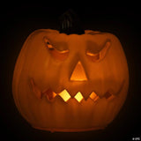 Northlight 9.75" Orange and Green Animated Double-Sided Pumpkin Halloween Decor