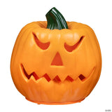 Northlight 9.75" Orange and Green Animated Double-Sided Pumpkin Halloween Decor