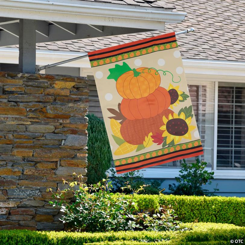 Northlight Pumpkins and Sunflowers Autumn Harvest 28" x 40" Garden Flag