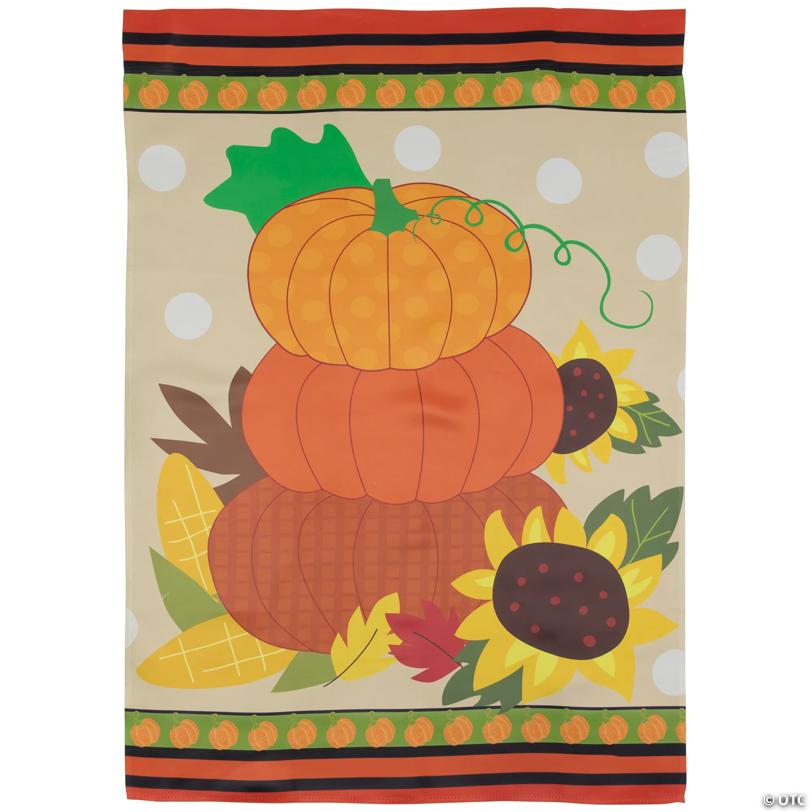 Northlight Pumpkins and Sunflowers Autumn Harvest 28" x 40" Garden Flag