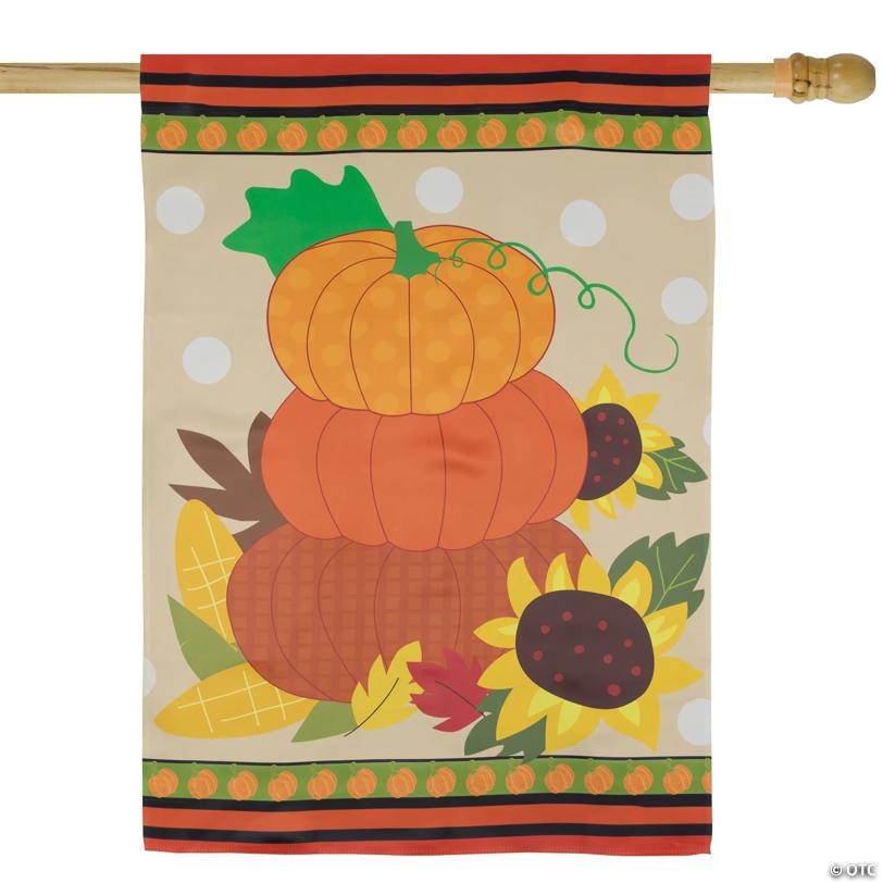 Northlight Pumpkins and Sunflowers Autumn Harvest 28" x 40" Garden Flag