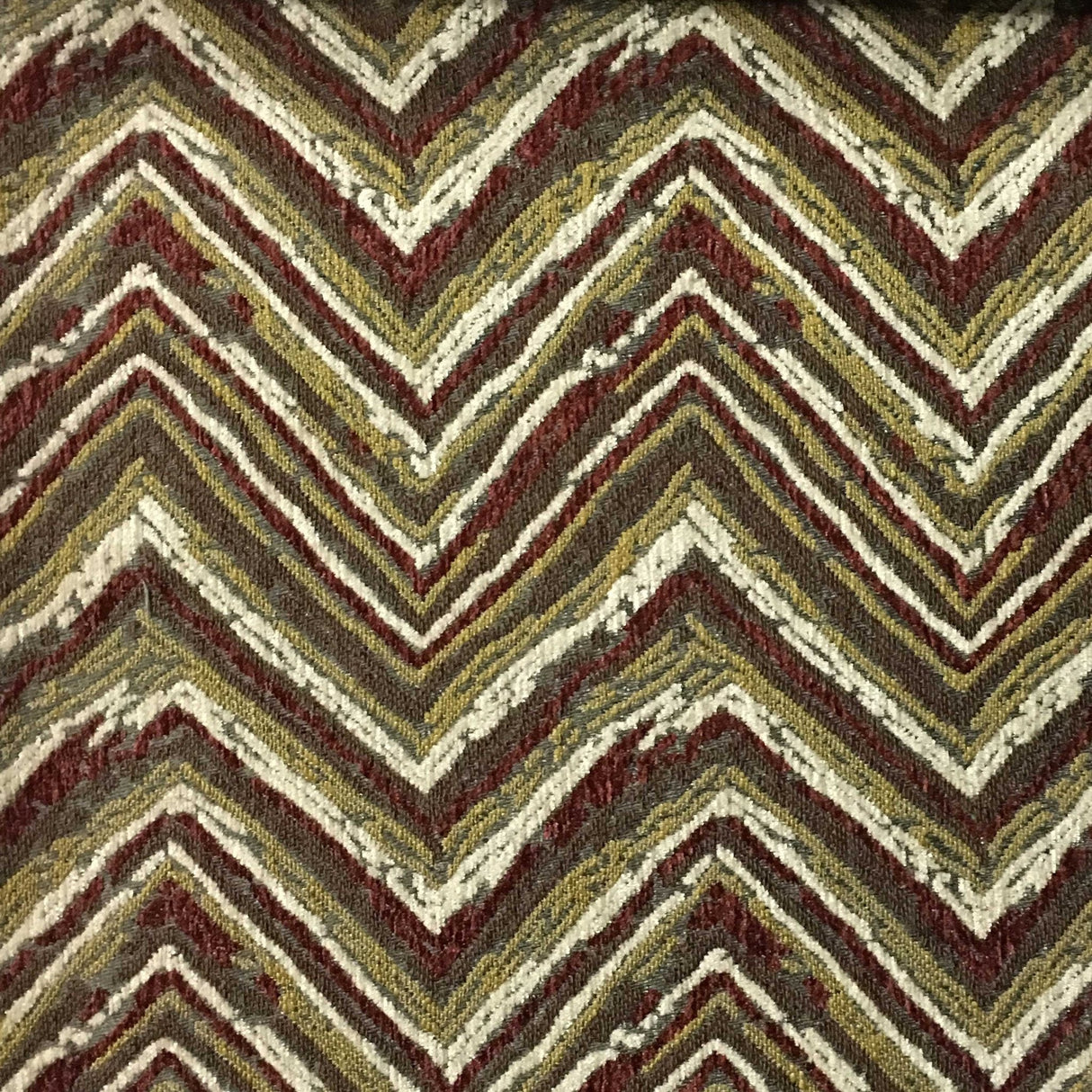 Chenille Upholstery Fabric Chevron Pattern Norwich
